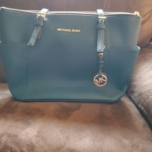 MK teal tote